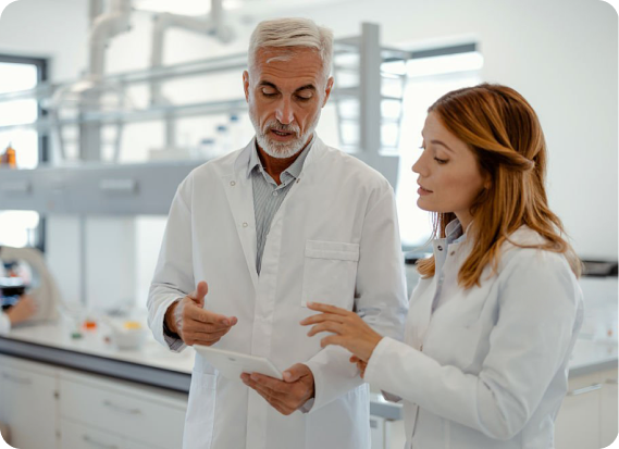 Onderzoekers in het Research & Diagnostiek Centrum